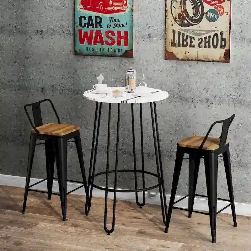 Bartisch Stehtisch Bistrotisch Esstisch mit Bartischhöhe runder Bartisch