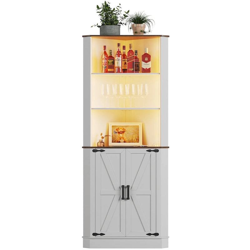 66" Corner Cabinet with LED Light