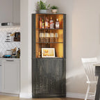 66" Corner Cabinet with LED Light