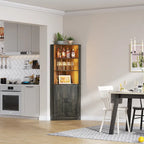 66" Corner Cabinet with LED Light