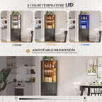 66" Corner Cabinet with LED Light