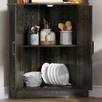 66" Corner Cabinet with LED Light