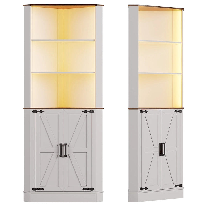 66" Corner Cabinet with LED Light