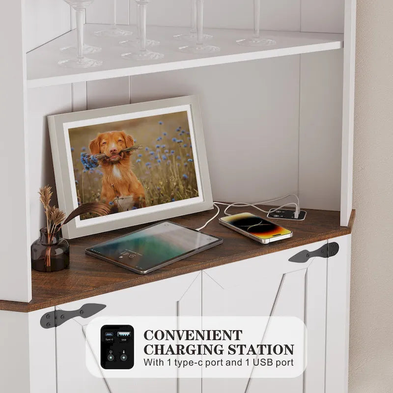 66" Corner Cabinet with LED Light