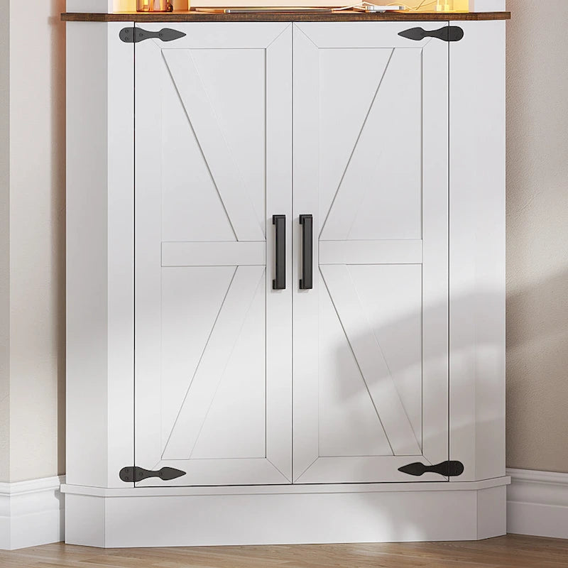 66" Corner Cabinet with LED Light