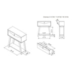 32-inch Console Table with 1 Drawer and 1 Open Shelf