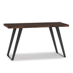 Acacia Wood Flat Top Desk with Metal Legs – 54 Inch