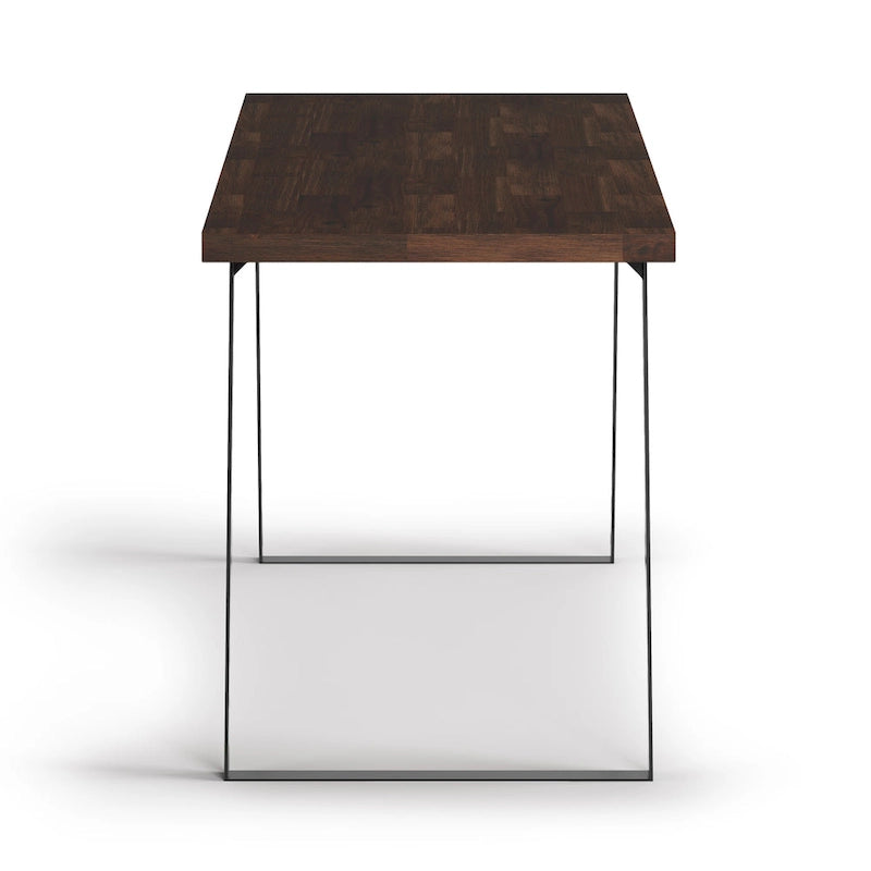 Acacia Wood Flat Top Desk with Metal Legs – 54 Inch
