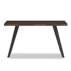 Acacia Wood Flat Top Desk with Metal Legs – 54 Inch
