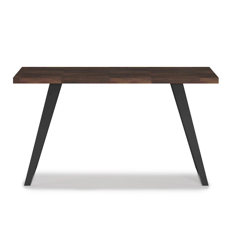 Acacia Wood Flat Top Desk with Metal Legs – 54 Inch