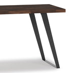 Acacia Wood Flat Top Desk with Metal Legs – 54 Inch