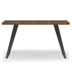 Acacia Wood Flat Top Desk with Metal Legs – 54 Inch