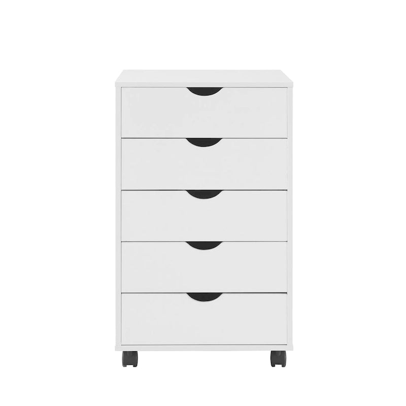 5-Drawer Storage Cabinet with Wheels