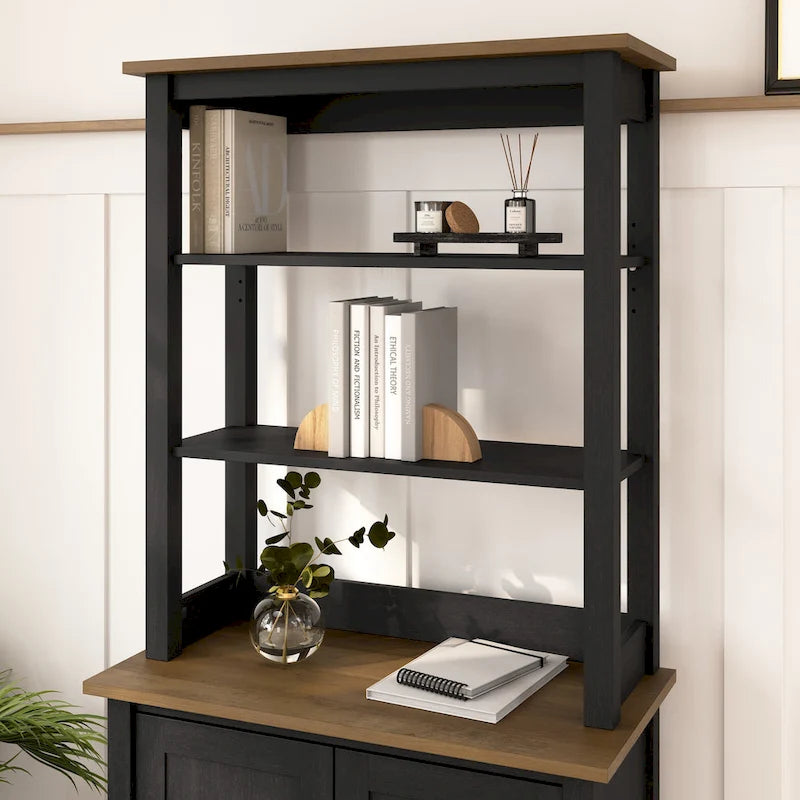 Tall Hutch Organizer with Open Shelves