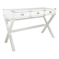 46-Inch Writing Desk with Power Station and Storage Drawers