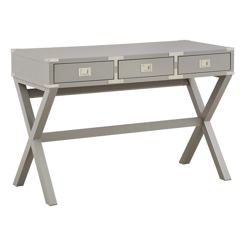 46-Inch Writing Desk with Power Station and Storage Drawers