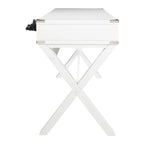 46-Inch Writing Desk with Power Station and Storage Drawers