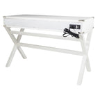 46-Inch Writing Desk with Power Station and Storage Drawers