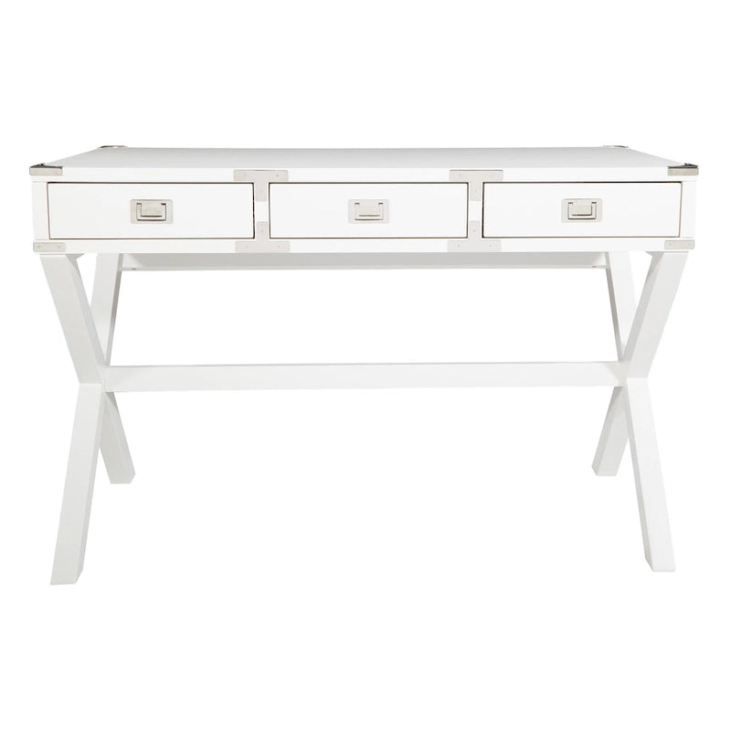 46-Inch Writing Desk with Power Station and Storage Drawers