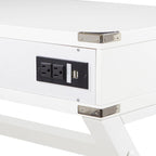 46-Inch Writing Desk with Power Station and Storage Drawers