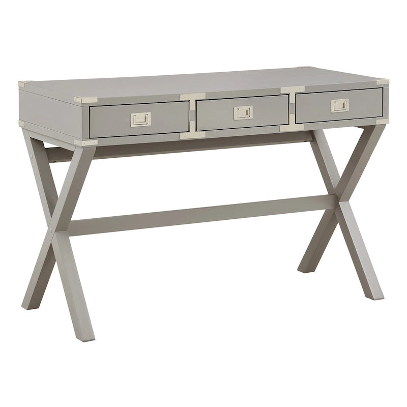 46-Inch Writing Desk with Power Station and Storage Drawers