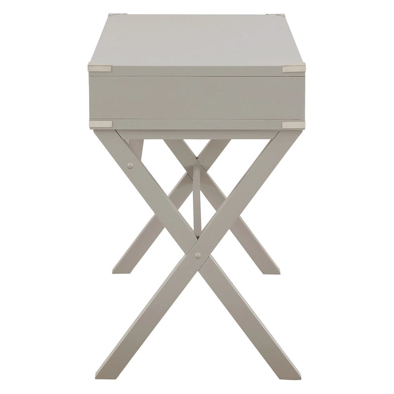 46-Inch Writing Desk with Power Station and Storage Drawers
