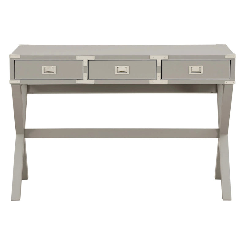 46-Inch Writing Desk with Power Station and Storage Drawers
