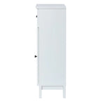 Slim Bathroom Storage Cabinet with Glass Door - 37 H x 15.7 W x 11.8 D