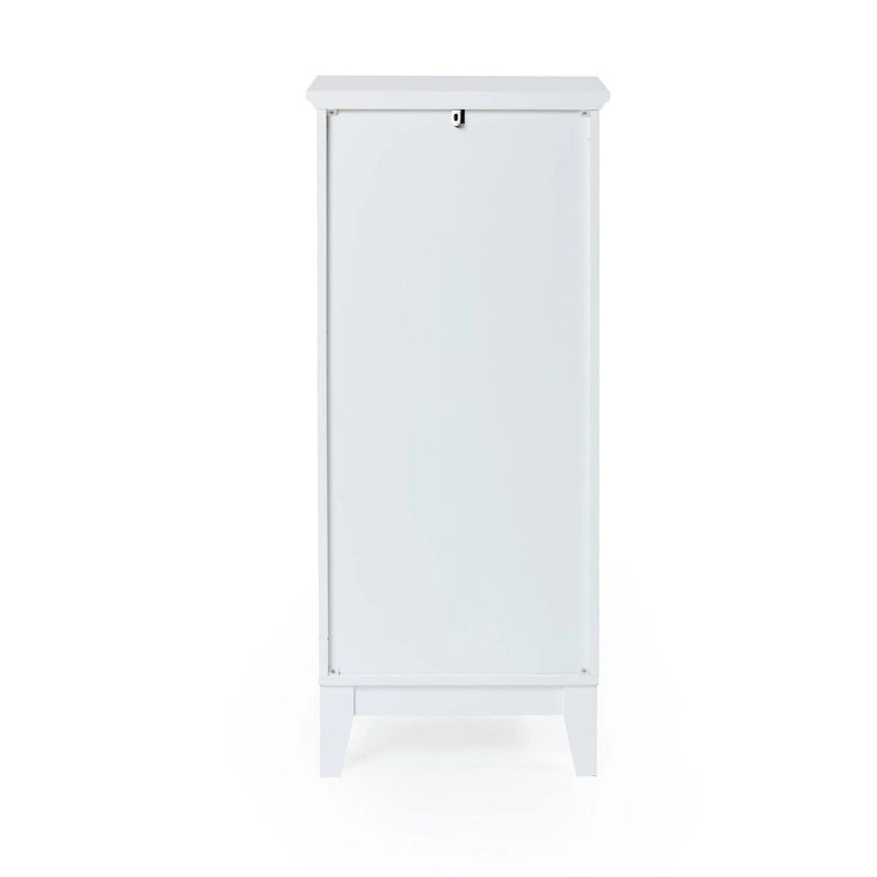 Slim Bathroom Storage Cabinet with Glass Door - 37 H x 15.7 W x 11.8 D