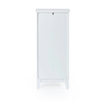 Slim Bathroom Storage Cabinet with Glass Door - 37 H x 15.7 W x 11.8 D