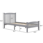 Wood Platform Bed with Headboard