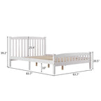 Wood Platform Bed with Headboard