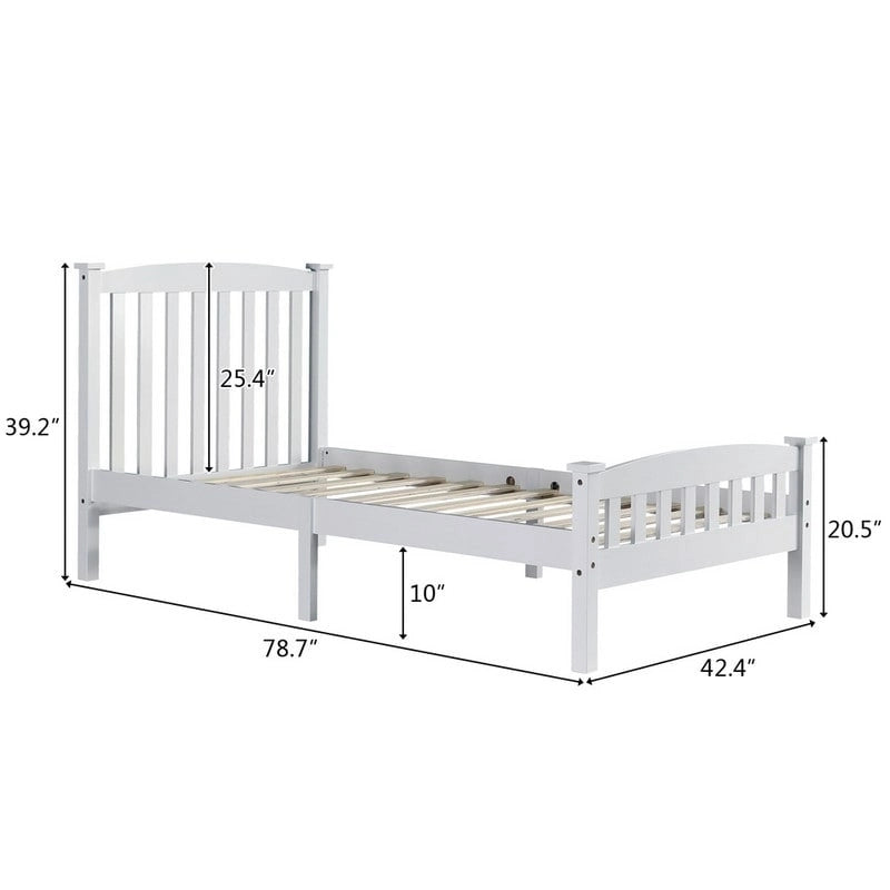 Wood Platform Bed with Headboard
