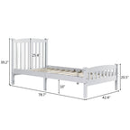 Wood Platform Bed with Headboard
