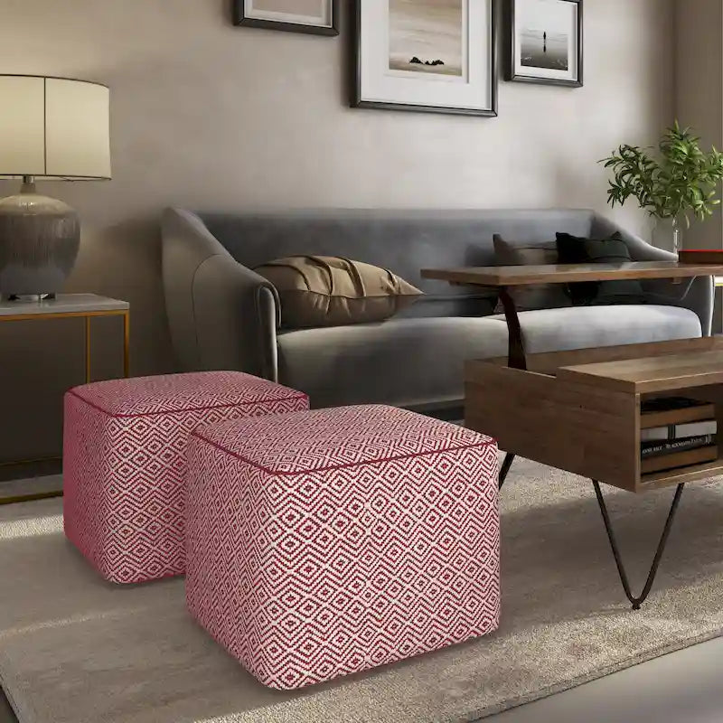 Böhmischer quadratischer Pouf