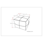 Böhmischer quadratischer Pouf