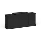 Black Electric Fireplace with Bookcase Shelves