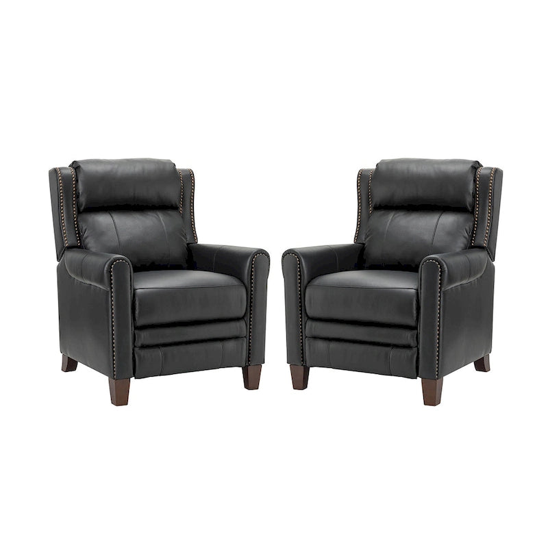 32.48" Wide Leather Manual Recliner Set of 2