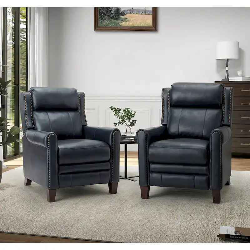 32.48" Wide Leather Manual Recliner Set of 2