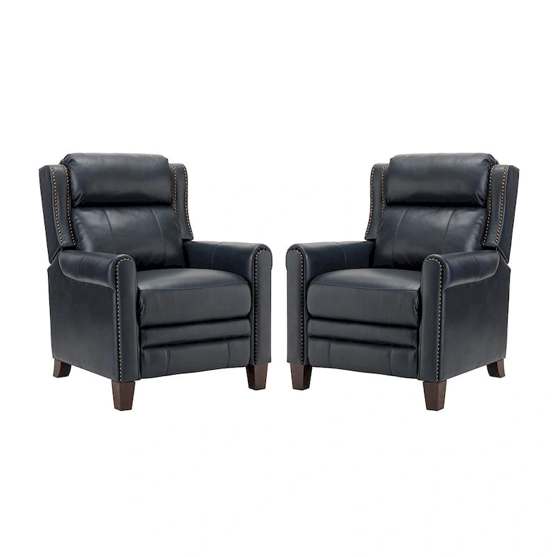 32.48" Wide Leather Manual Recliner Set of 2