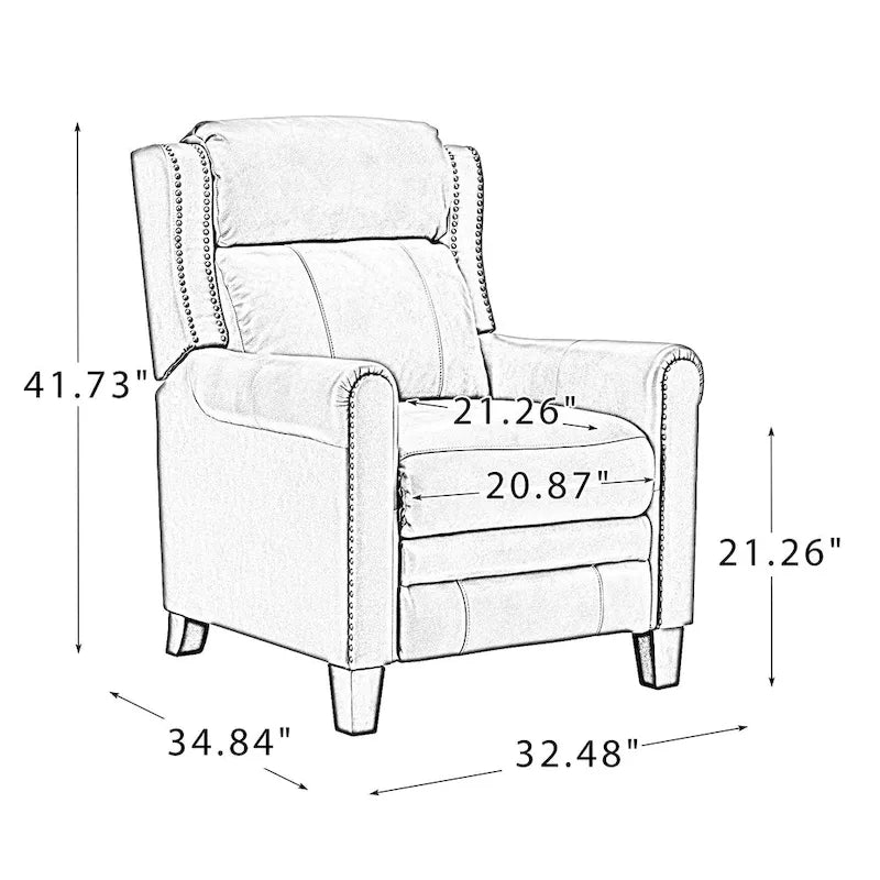 32.48" Wide Leather Manual Recliner Set of 2
