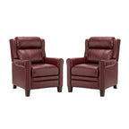 32.48" Wide Leather Manual Recliner Set of 2