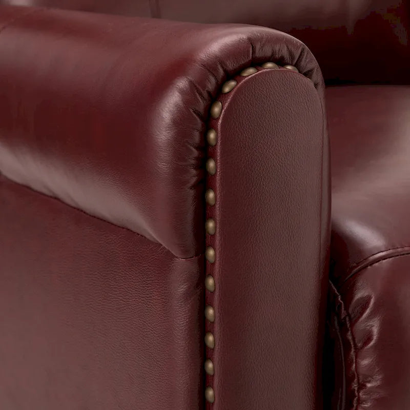 32.48" Wide Leather Manual Recliner Set of 2