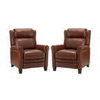 32.48" Wide Leather Manual Recliner Set of 2