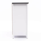 Weißer MDF-Holz 2-türiger Badezimmerschrank mit verstellbarem Regal – 82 H x 80 B x 37 T cm