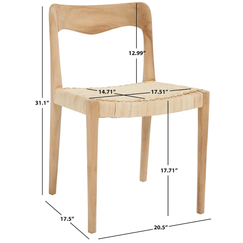 Wicker Dining Chair - 21"W x 18"D x 31"H