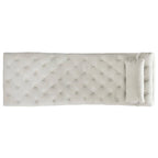 Velvet Chaise Lounge with Round Pillow - 65Wx23Dx33H