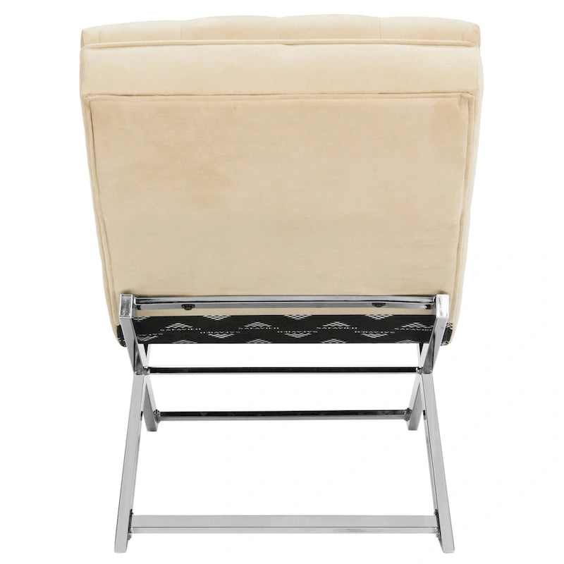 Velvet Chaise Lounge with Round Pillow - 65Wx23Dx33H