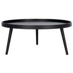 Round Tray Top Coffee Table - 35.4"W x 35.4"D x 15"H