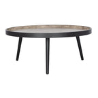 Round Tray Top Coffee Table - 35.4"W x 35.4"D x 15"H